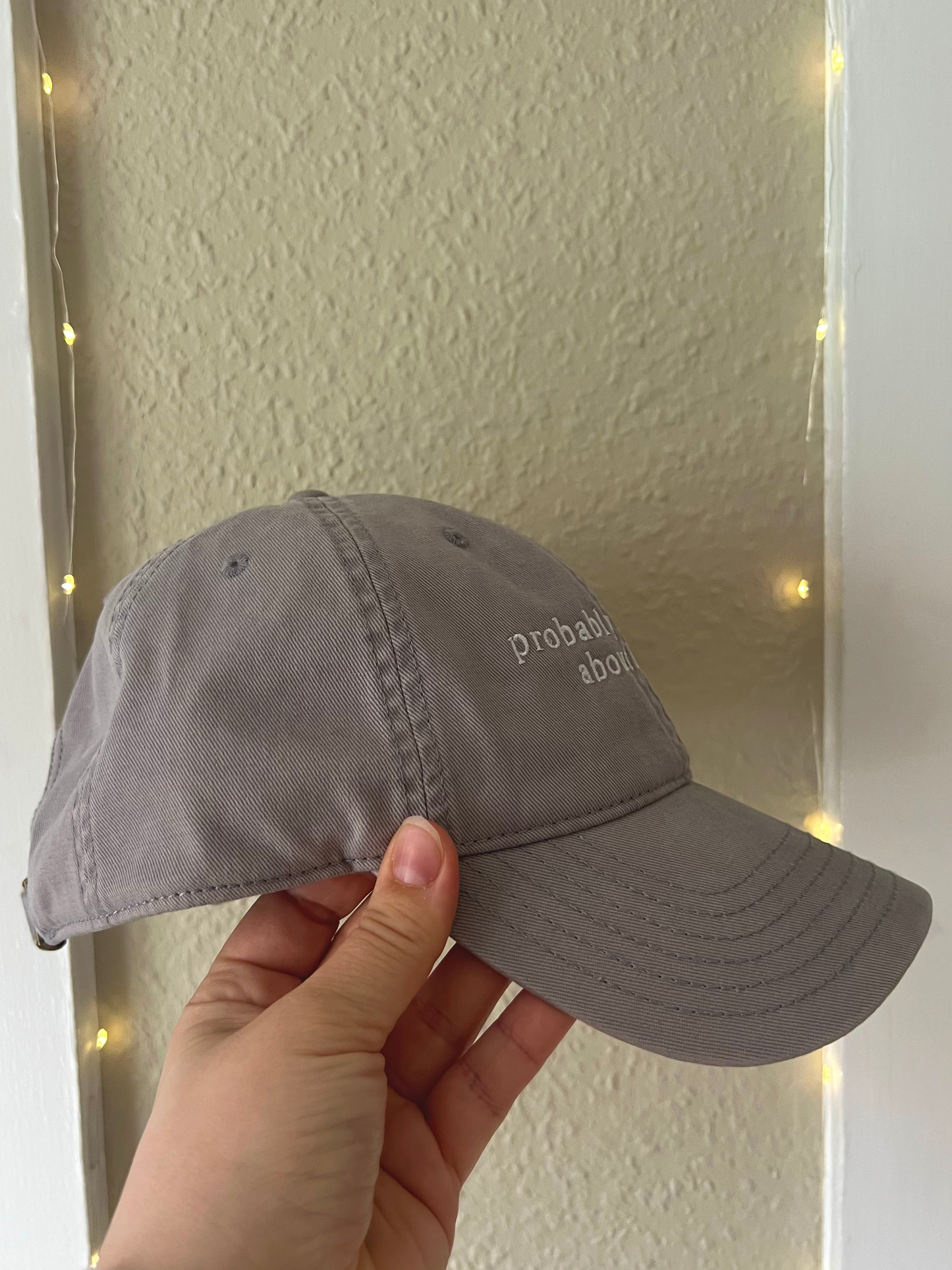 Probably Thinking About Books - Embroidered Cap
