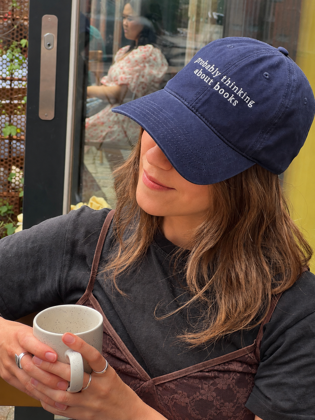 Probably Thinking About Books - Embroidered Cap