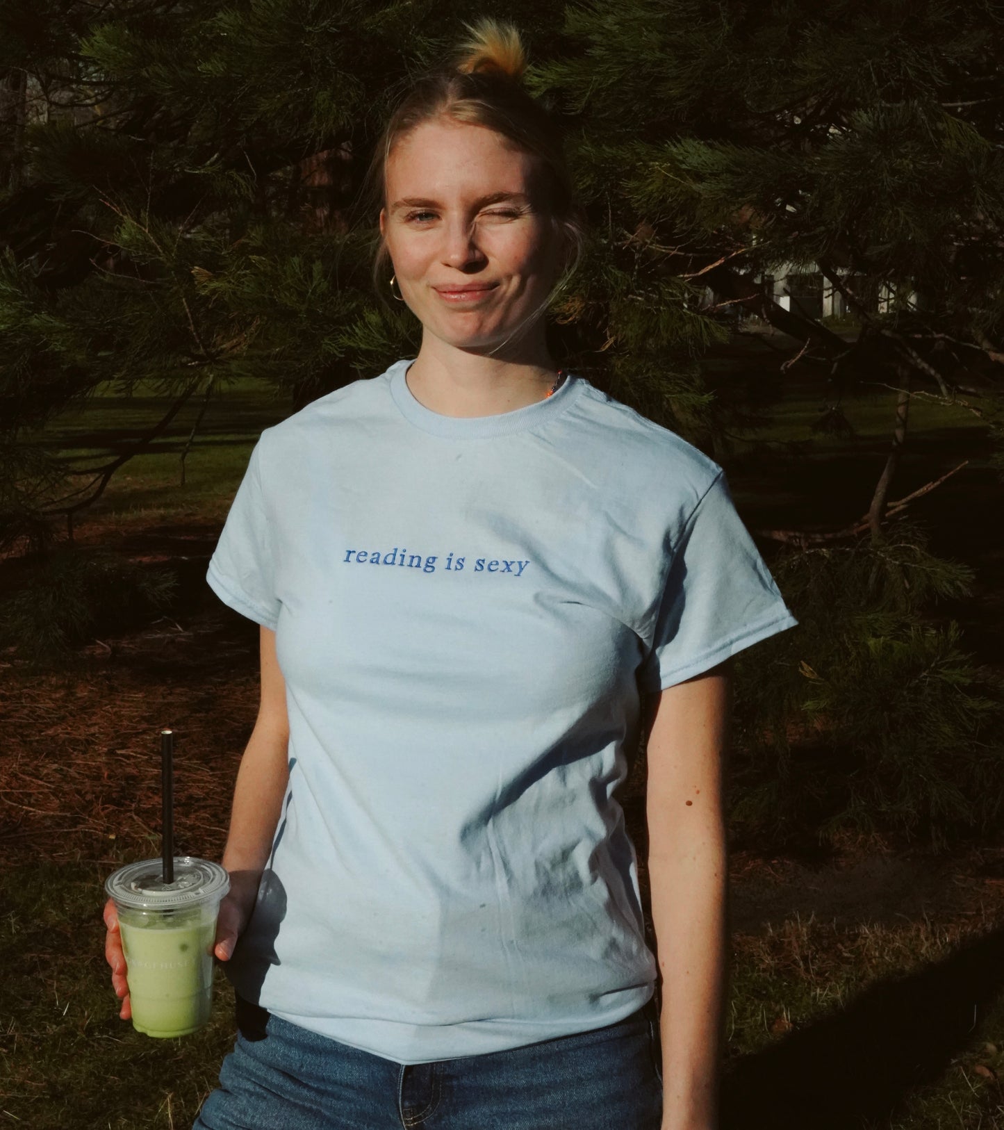 Reading Is Sexy — Embroidered Tee