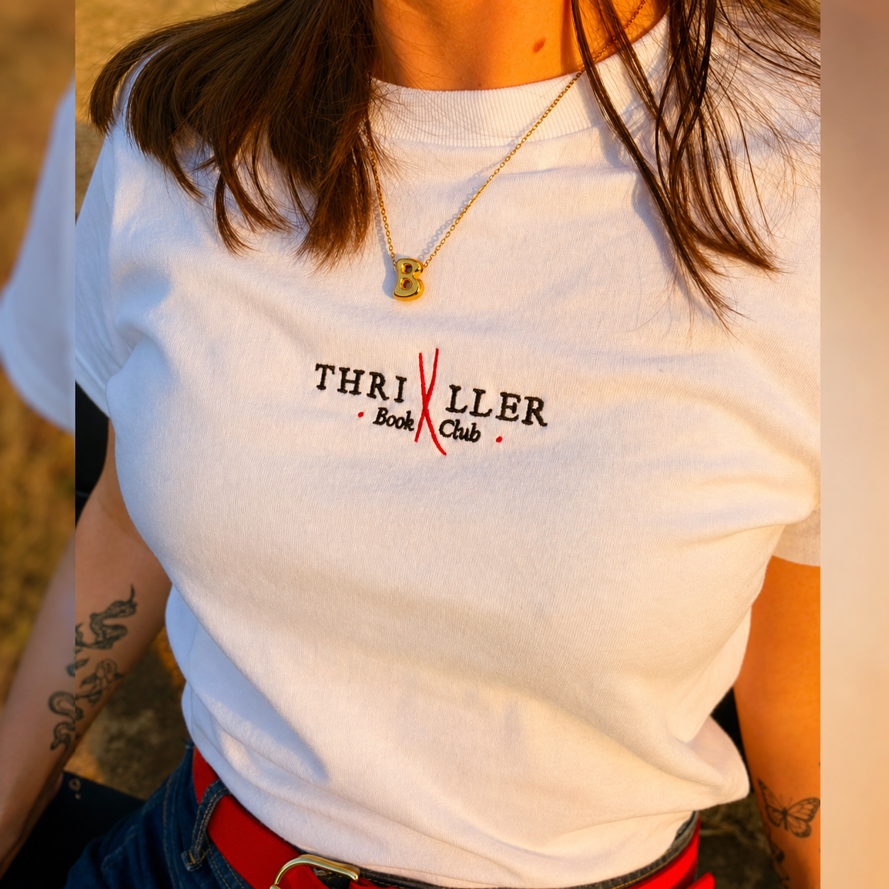 Thriller Book Club - Embroidered Tee