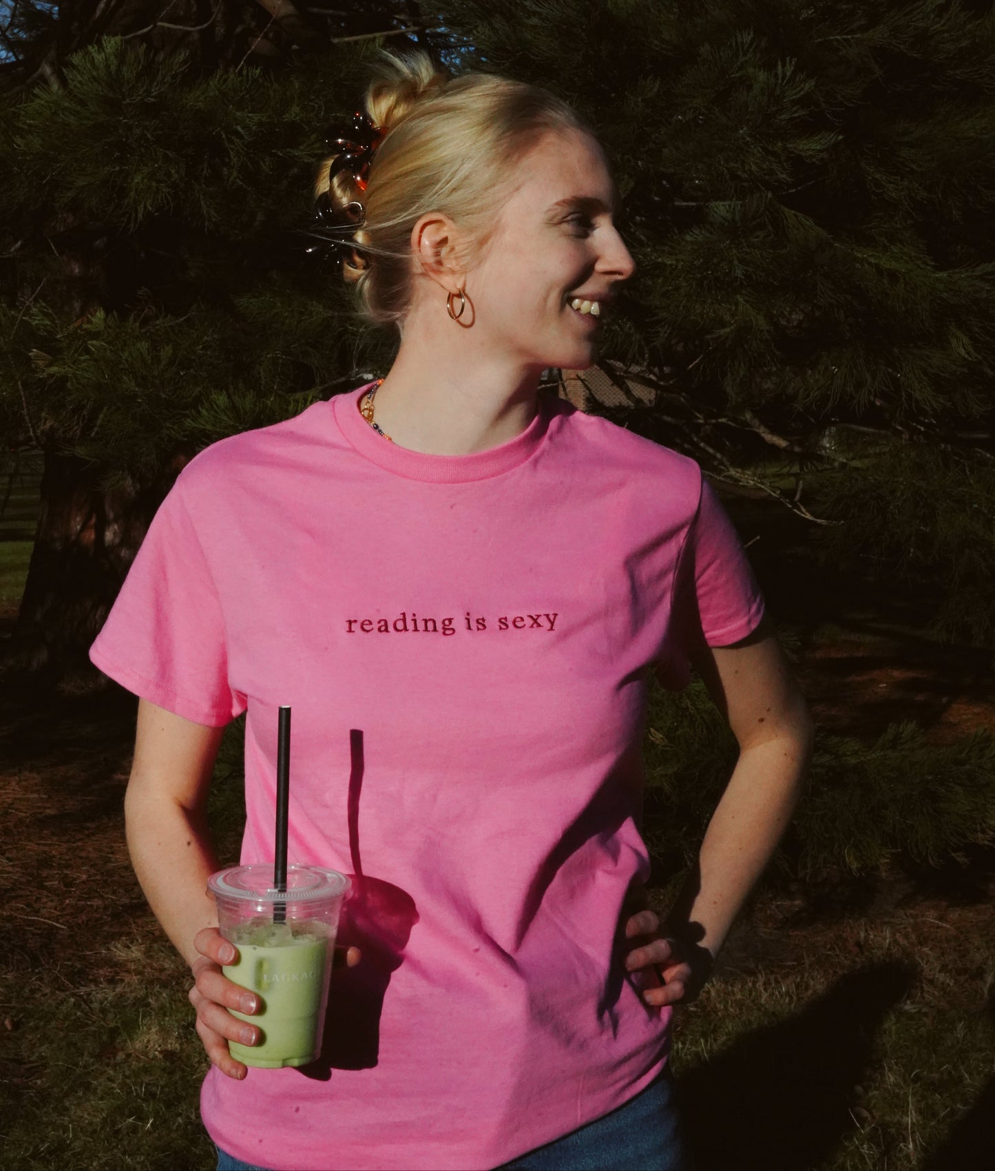Reading Is Sexy — Embroidered Tee
