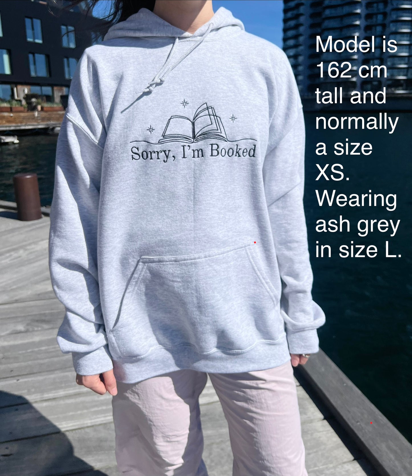Sorry, I'm Booked – Embroidered Hoodie