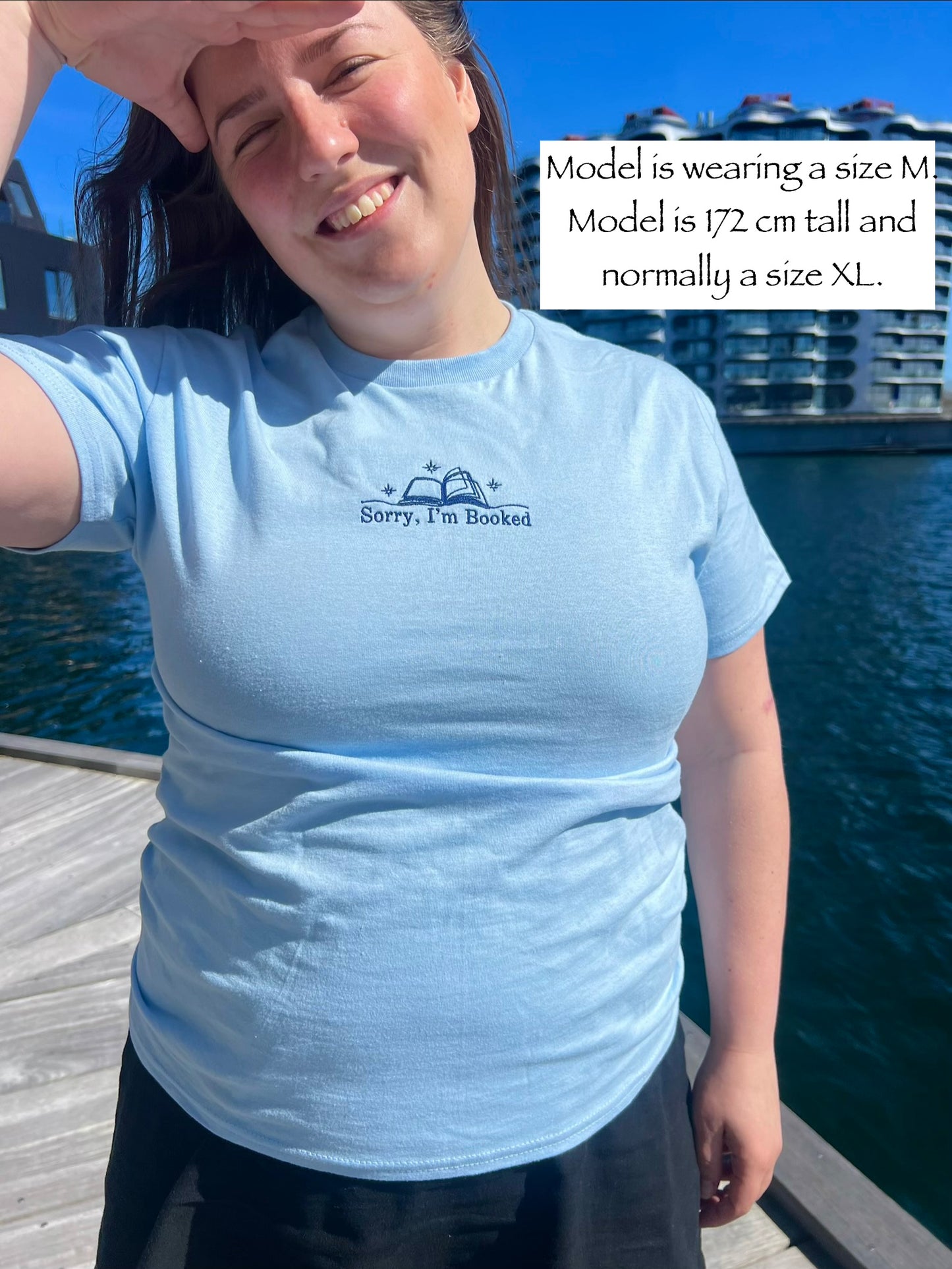 Sorry, I'm Booked – Embroidered Tee