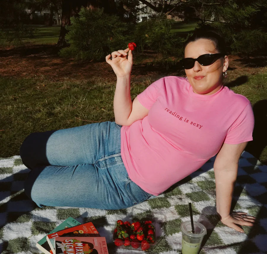 Reading is Sexy - Embroidered Tee