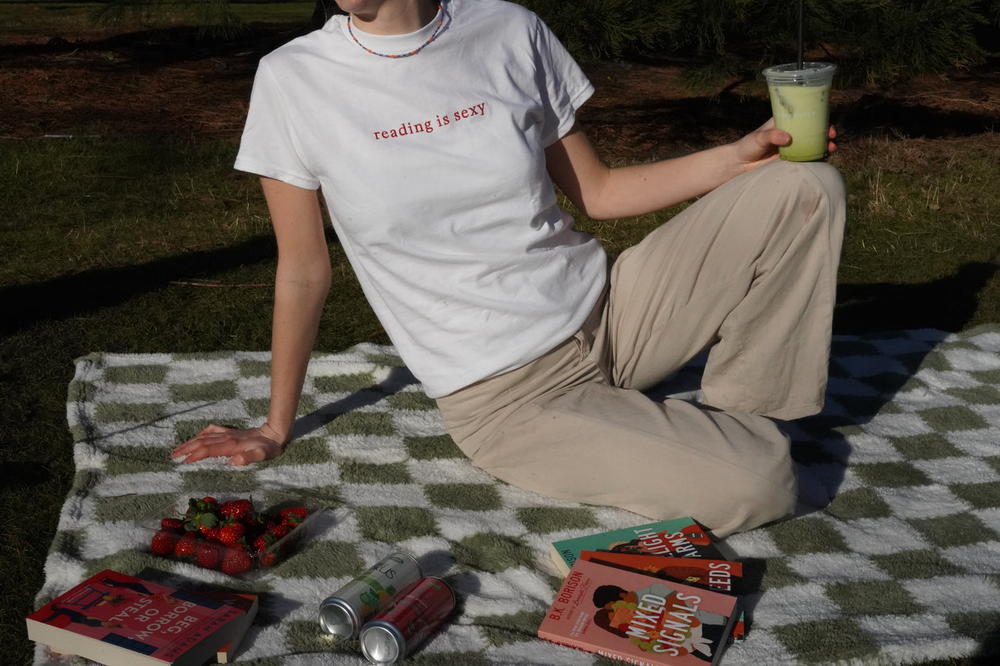 Reading Is Sexy — Embroidered Tee