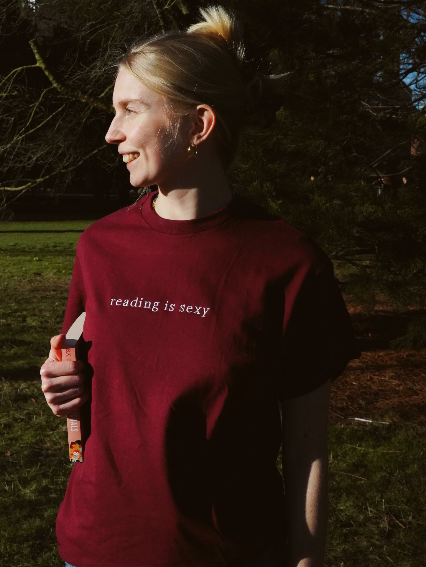 Reading Is Sexy — Embroidered Tee