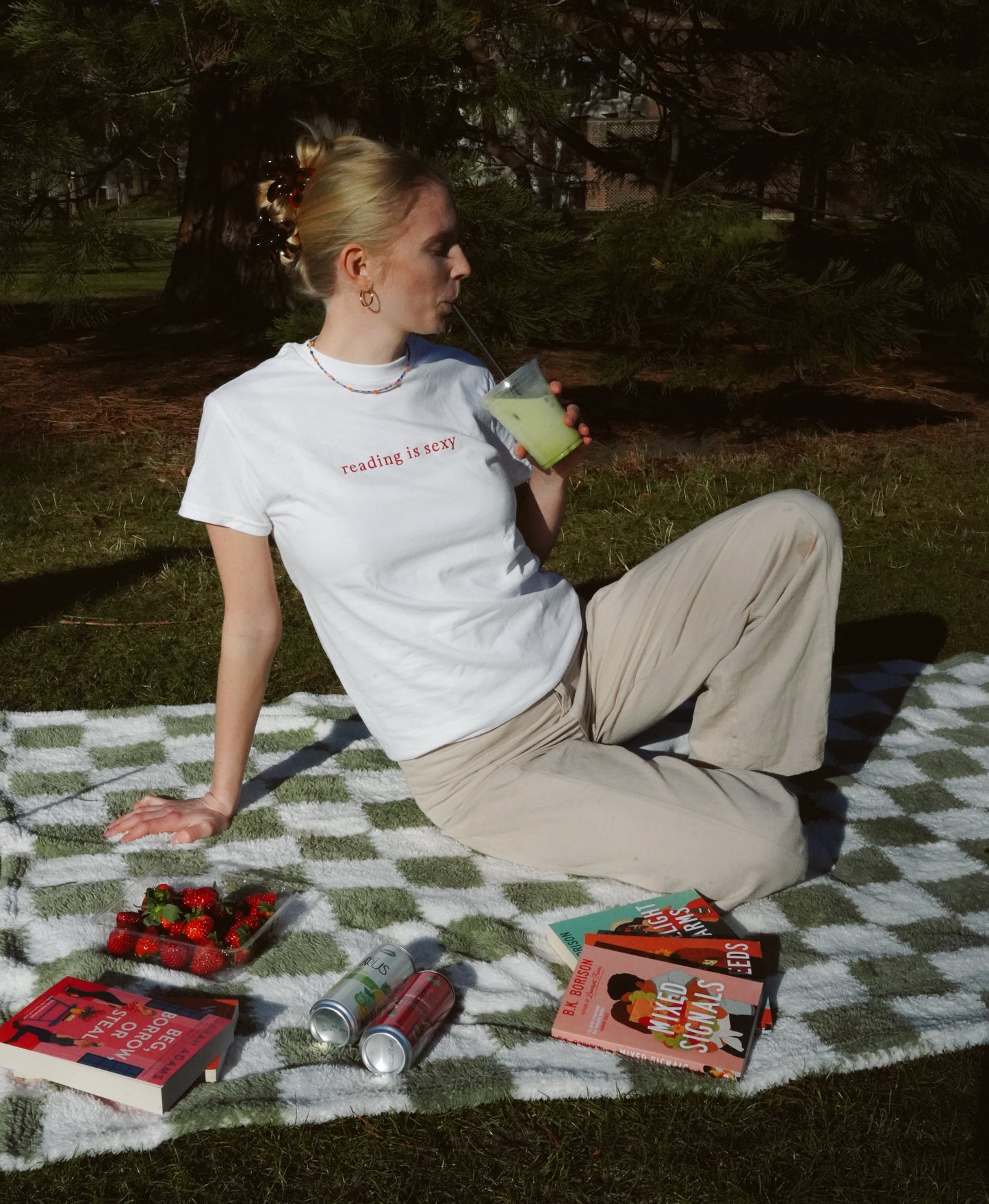 Reading Is Sexy — Embroidered Tee
