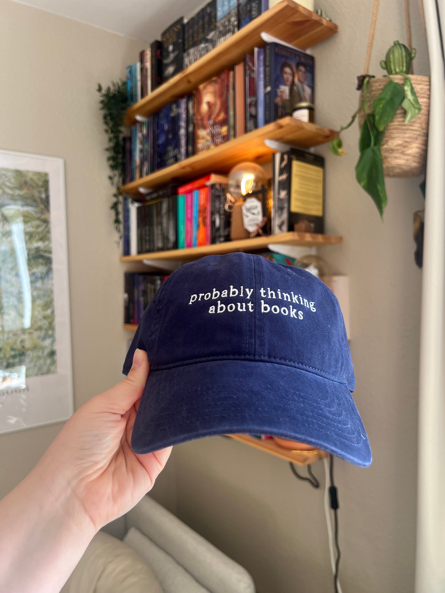 Probably Thinking About Books - Embroidered Cap