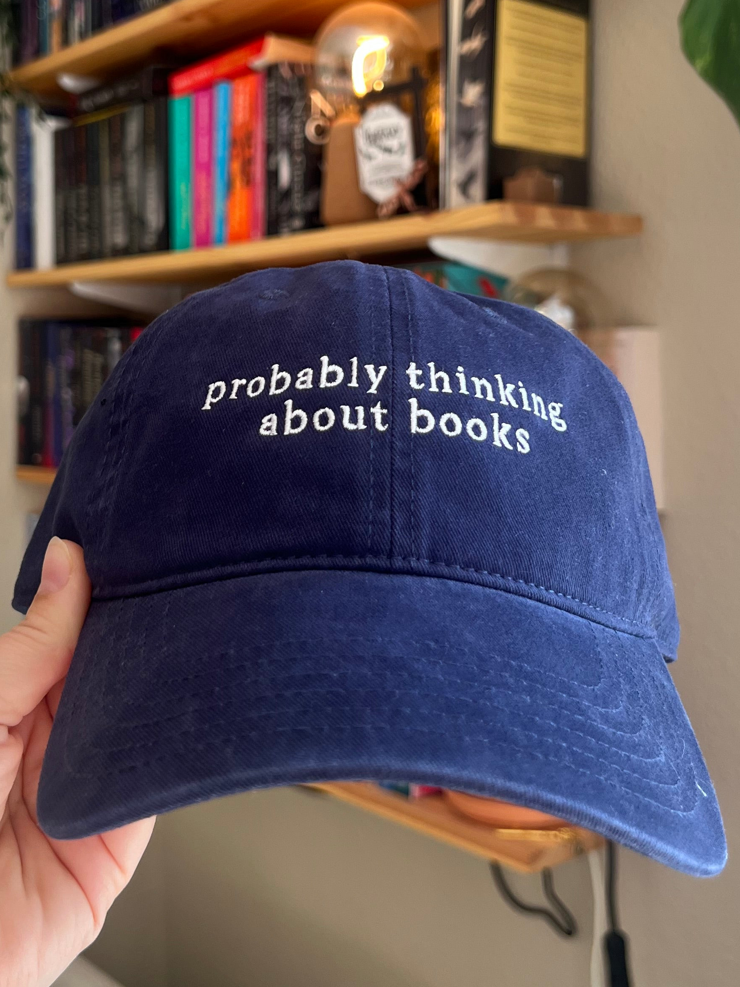 Probably Thinking About Books - Embroidered Cap