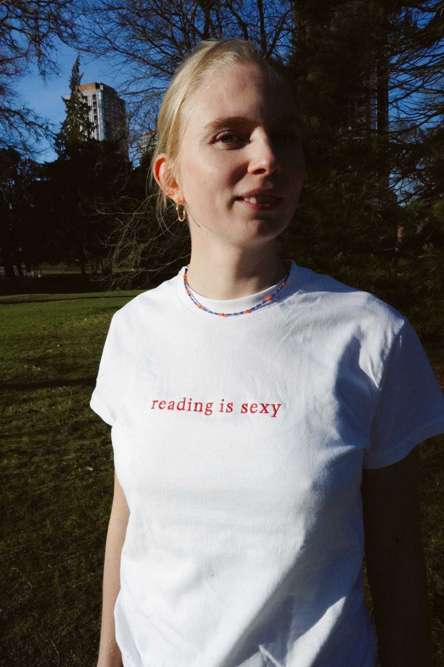 Reading Is Sexy — Embroidered Tee