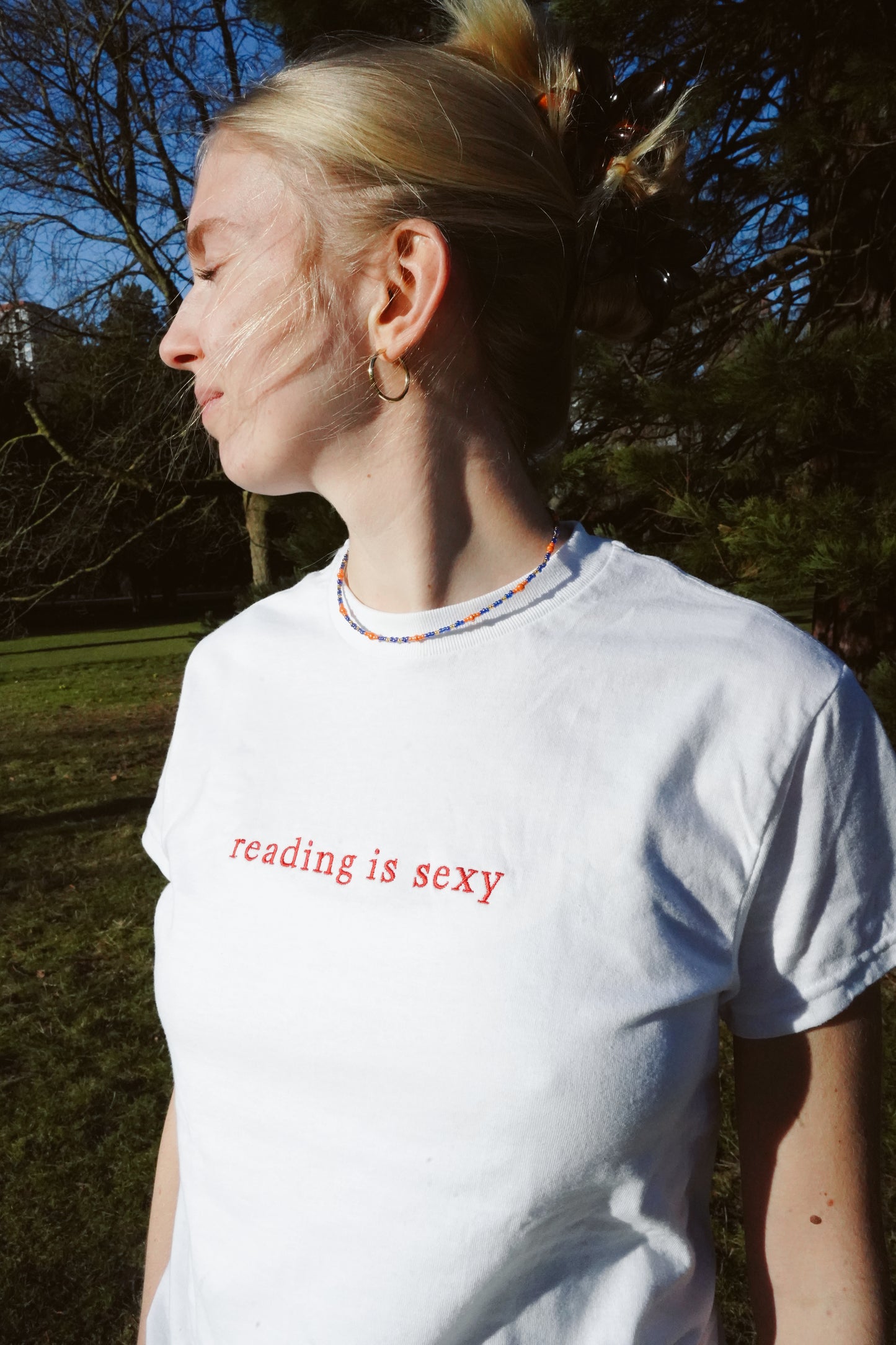 Reading Is Sexy — Embroidered Tee