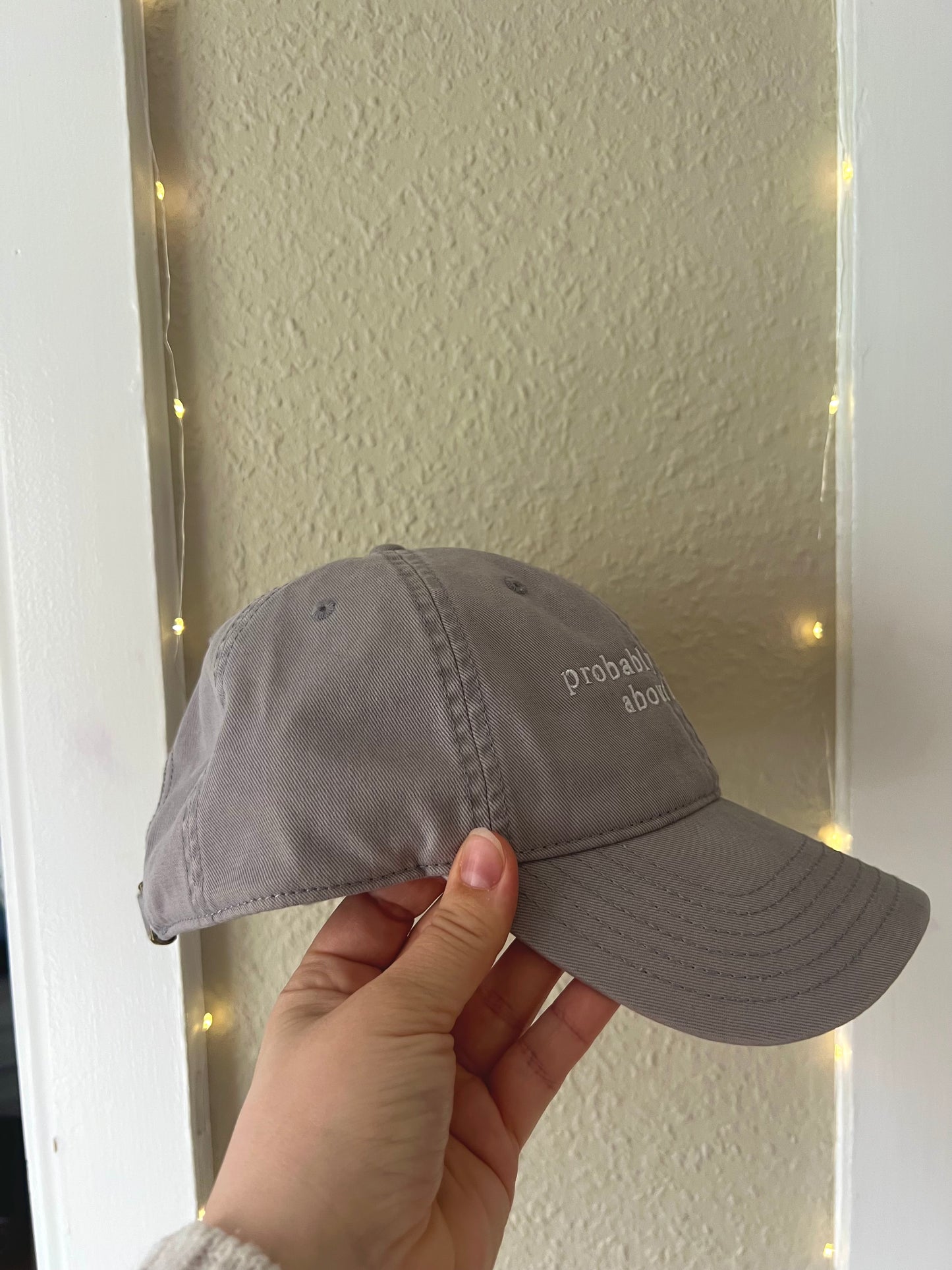 Probably Thinking About Books - Embroidered Cap