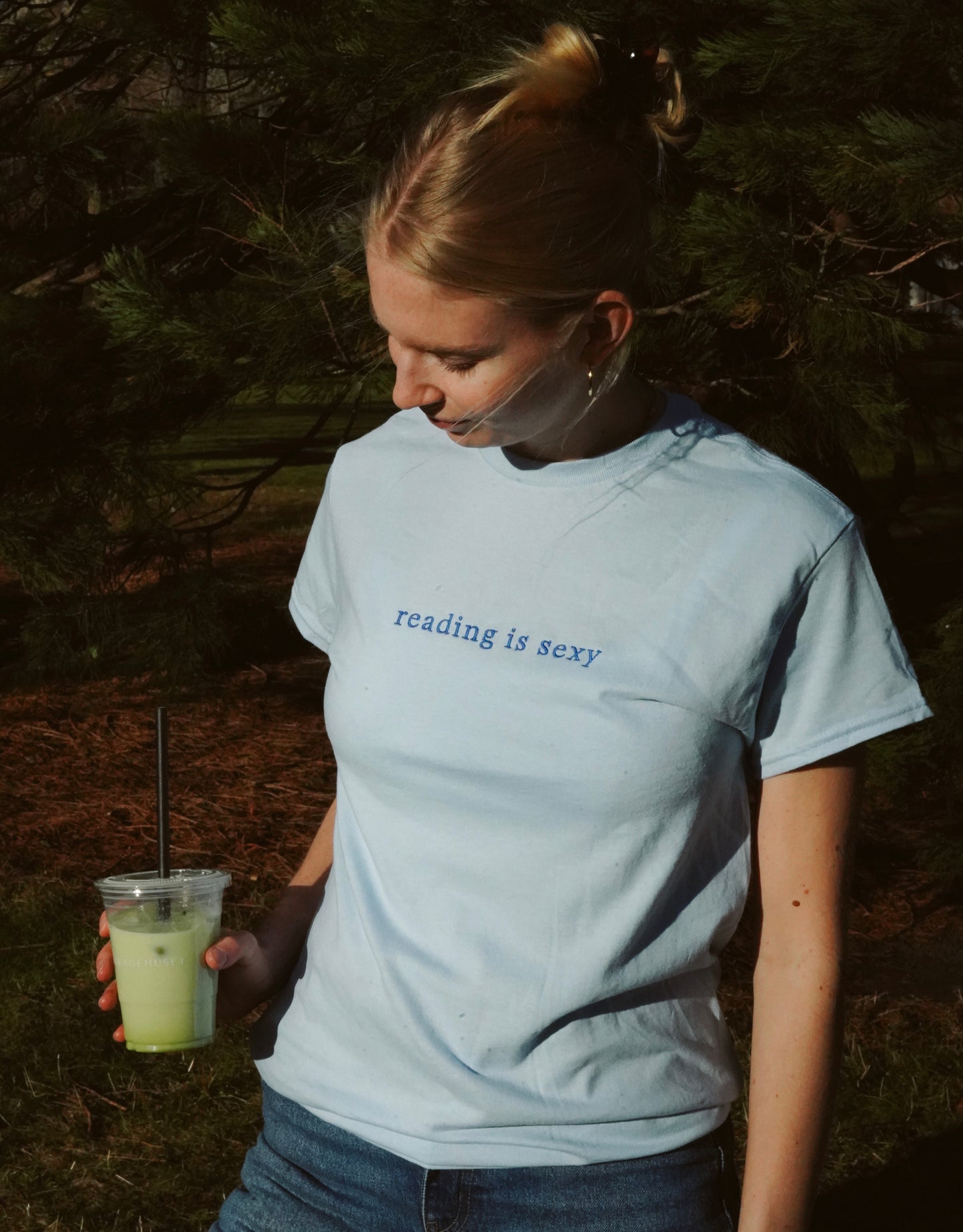 Reading Is Sexy — Embroidered Tee