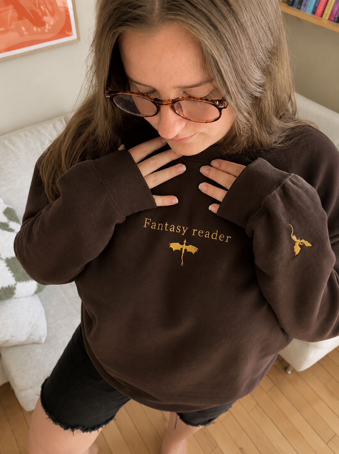 Fantasy Reader – Embroidered Sweatshirt
