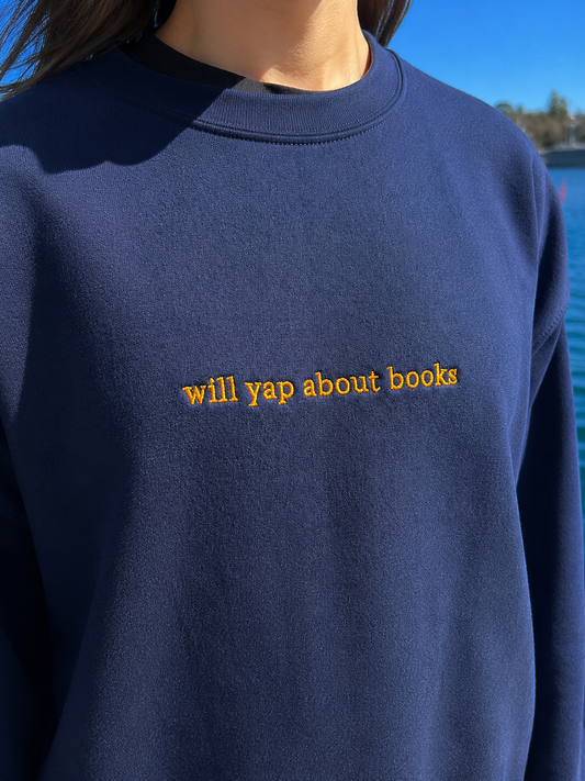Will Yap About Books – Embroidered Sweatshirt