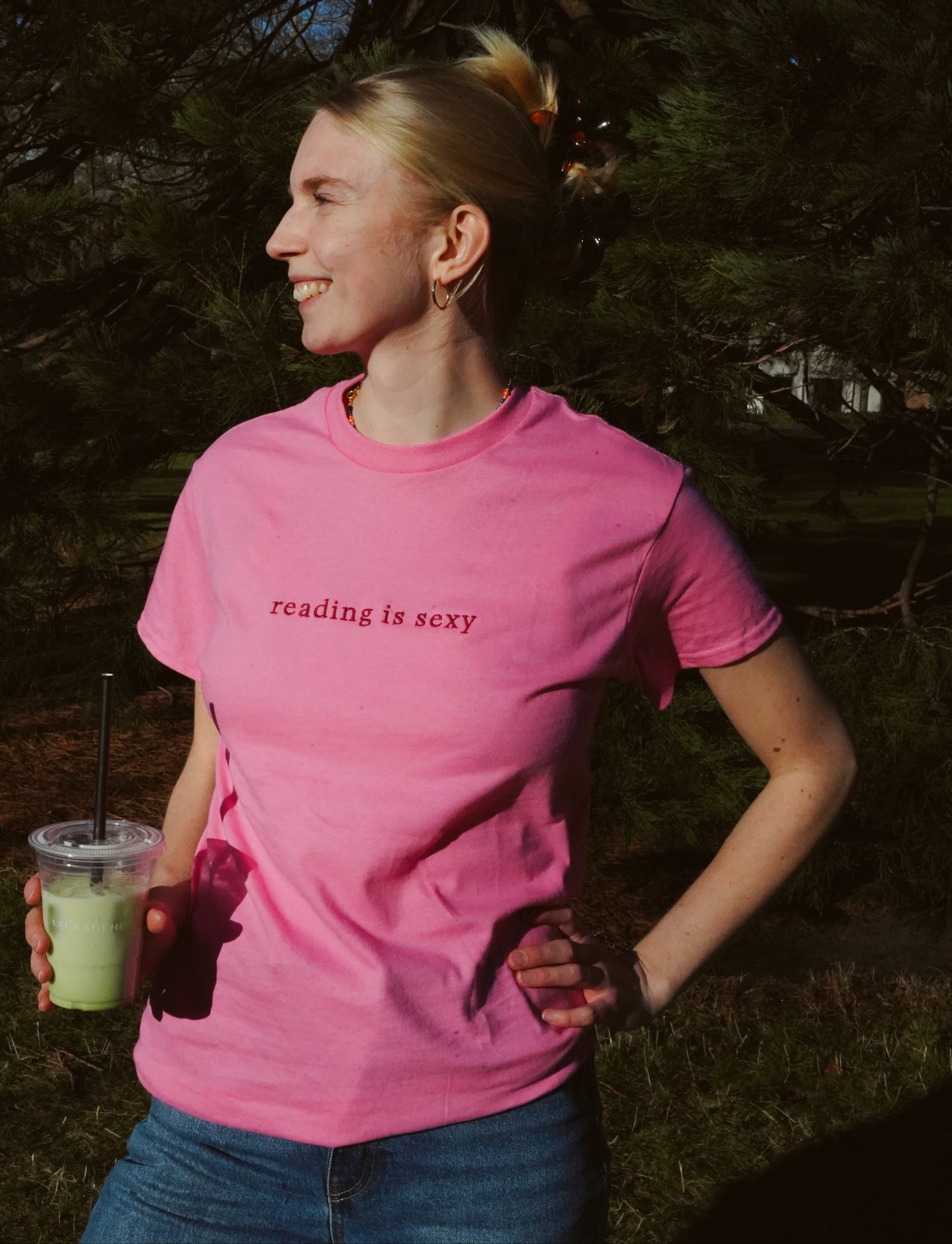 Reading Is Sexy — Embroidered Tee