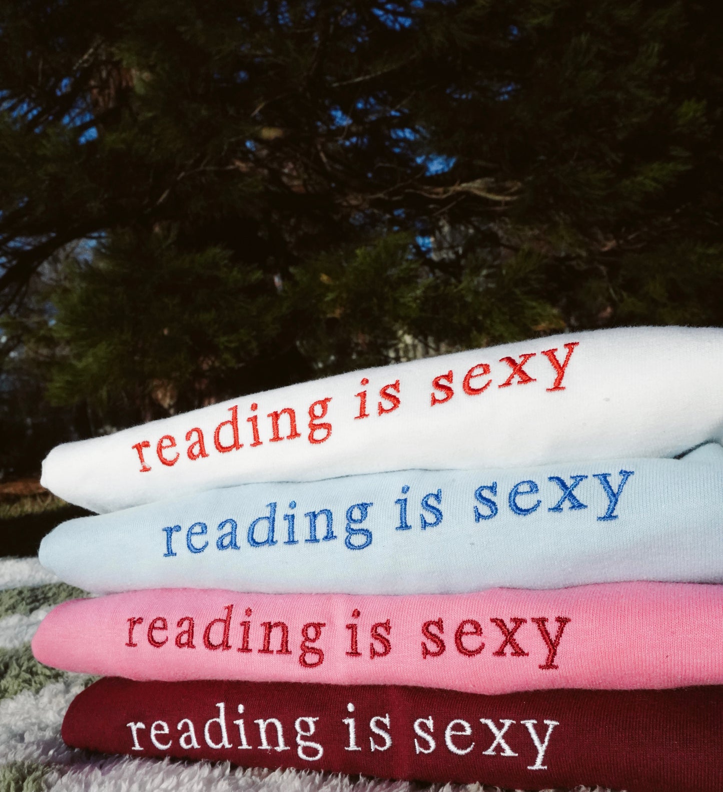 Reading Is Sexy — Embroidered Tee
