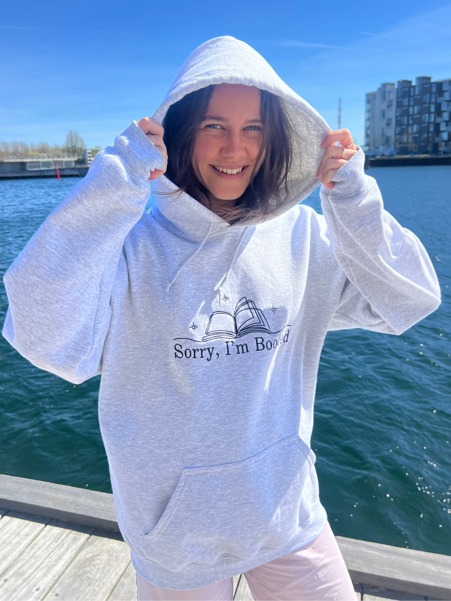 Sorry, I'm Booked – Embroidered Hoodie