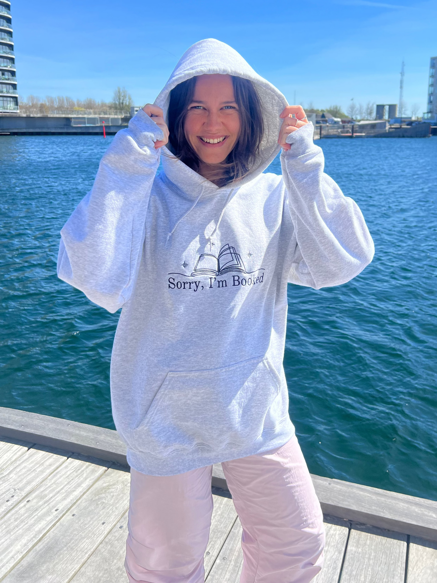 Sorry, I'm Booked – Embroidered Hoodie