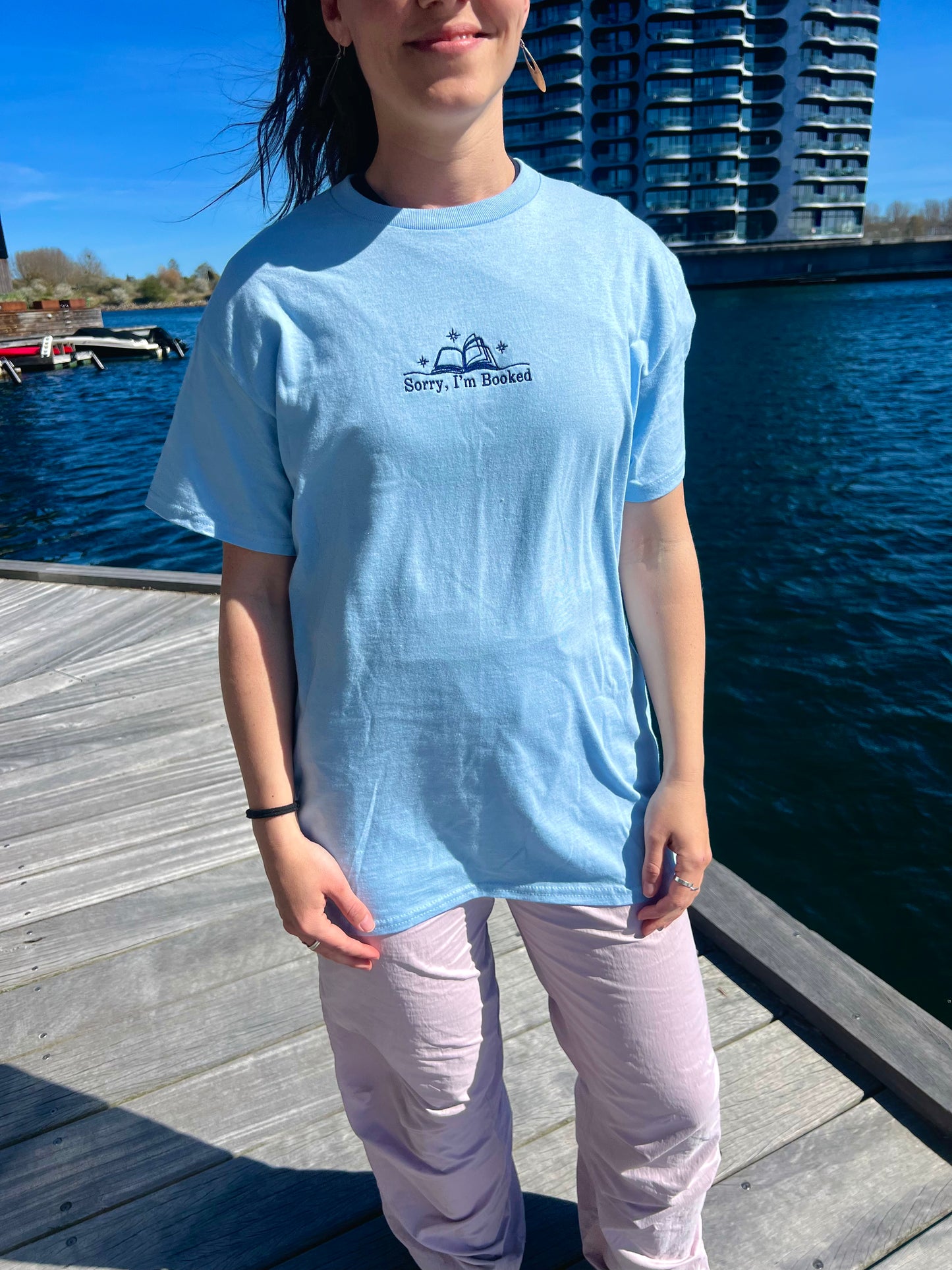 Sorry, I'm Booked – Embroidered Tee