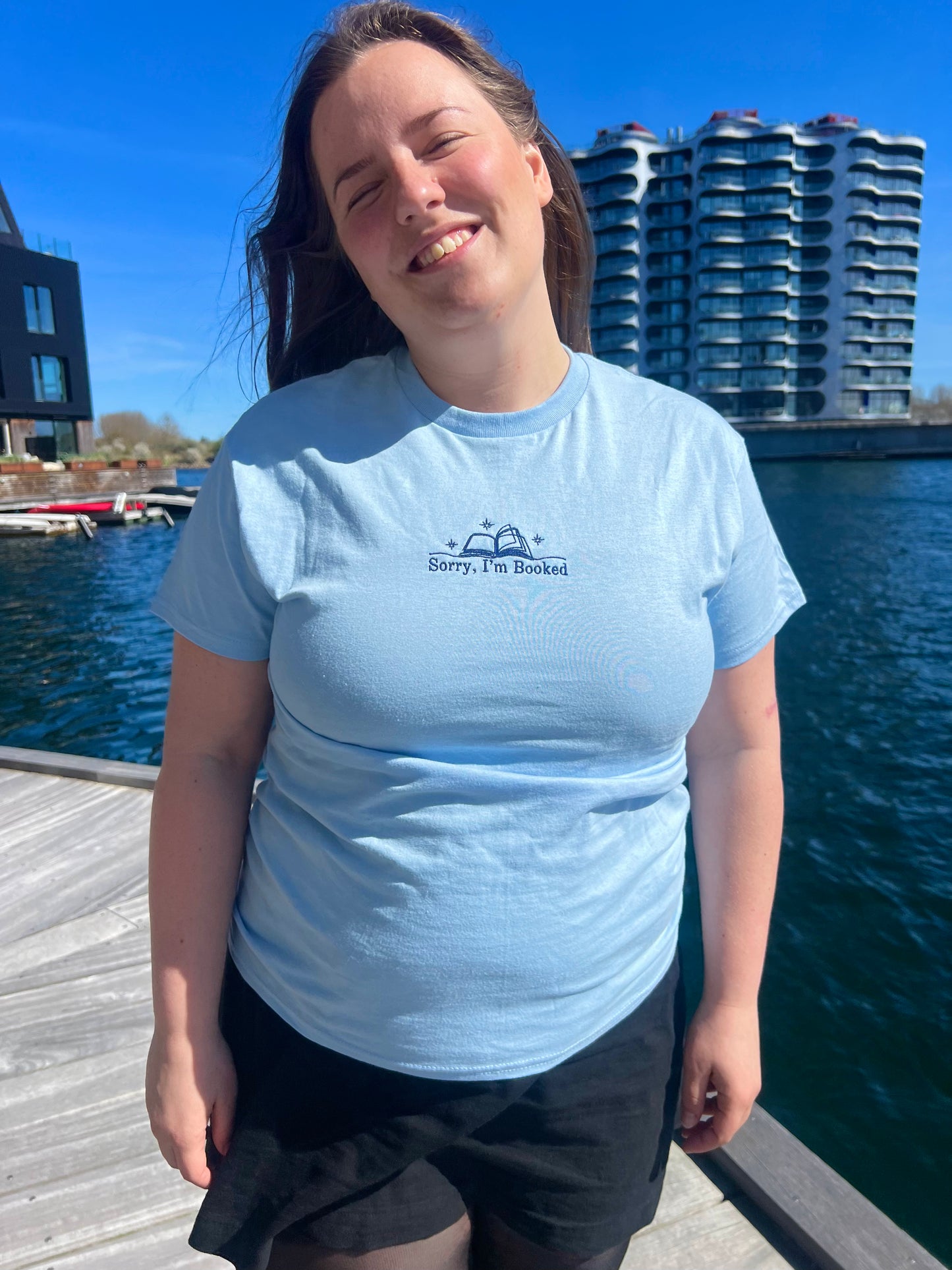 Sorry, I'm Booked – Embroidered Tee