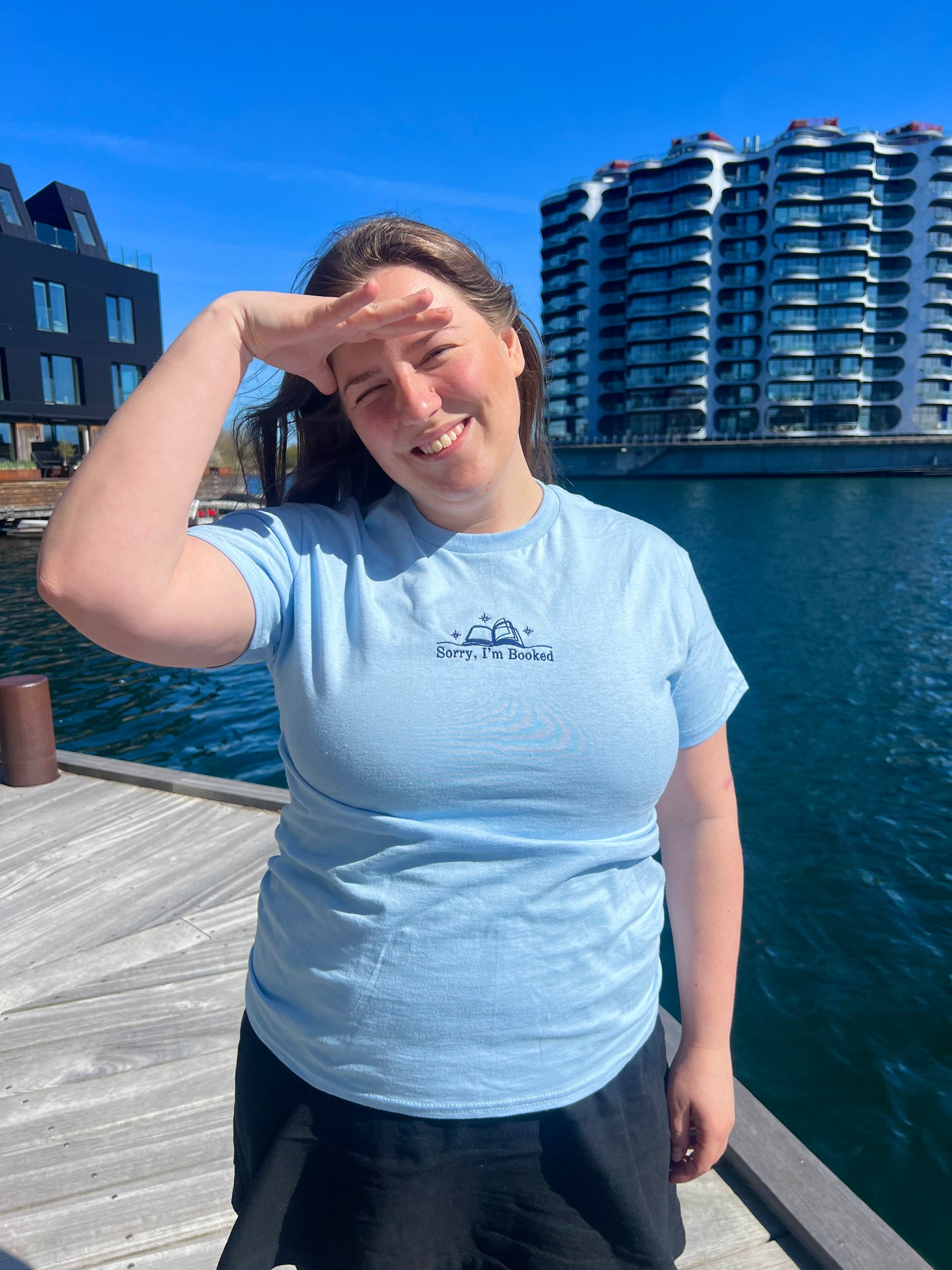 Sorry, I'm Booked – Embroidered Tee