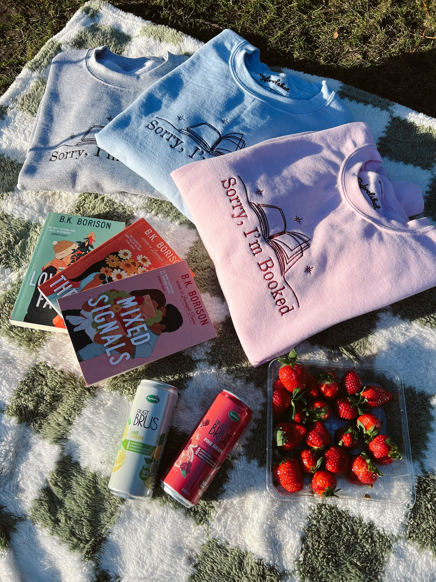 Sorry, I'm Booked — Embroidered Sweatshirt
