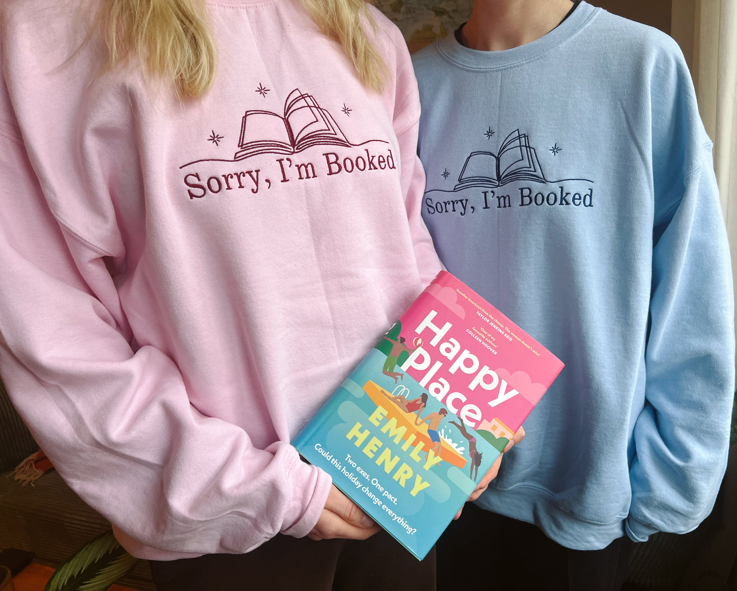 Sorry, I'm Booked — Embroidered Sweatshirt