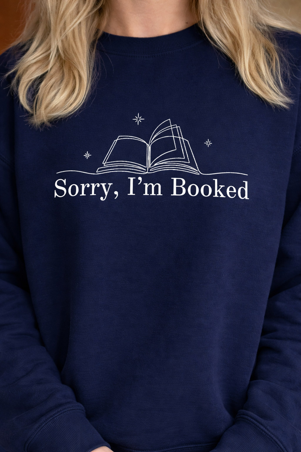 Sorry, I'm Booked — Embroidered Sweatshirt