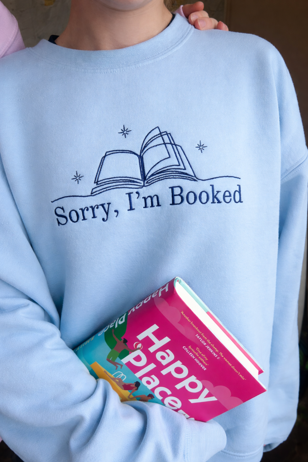 Sorry, I'm Booked — Embroidered Sweatshirt