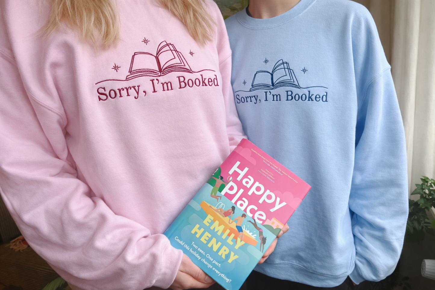 Sorry, I'm Booked — Embroidered Sweatshirt