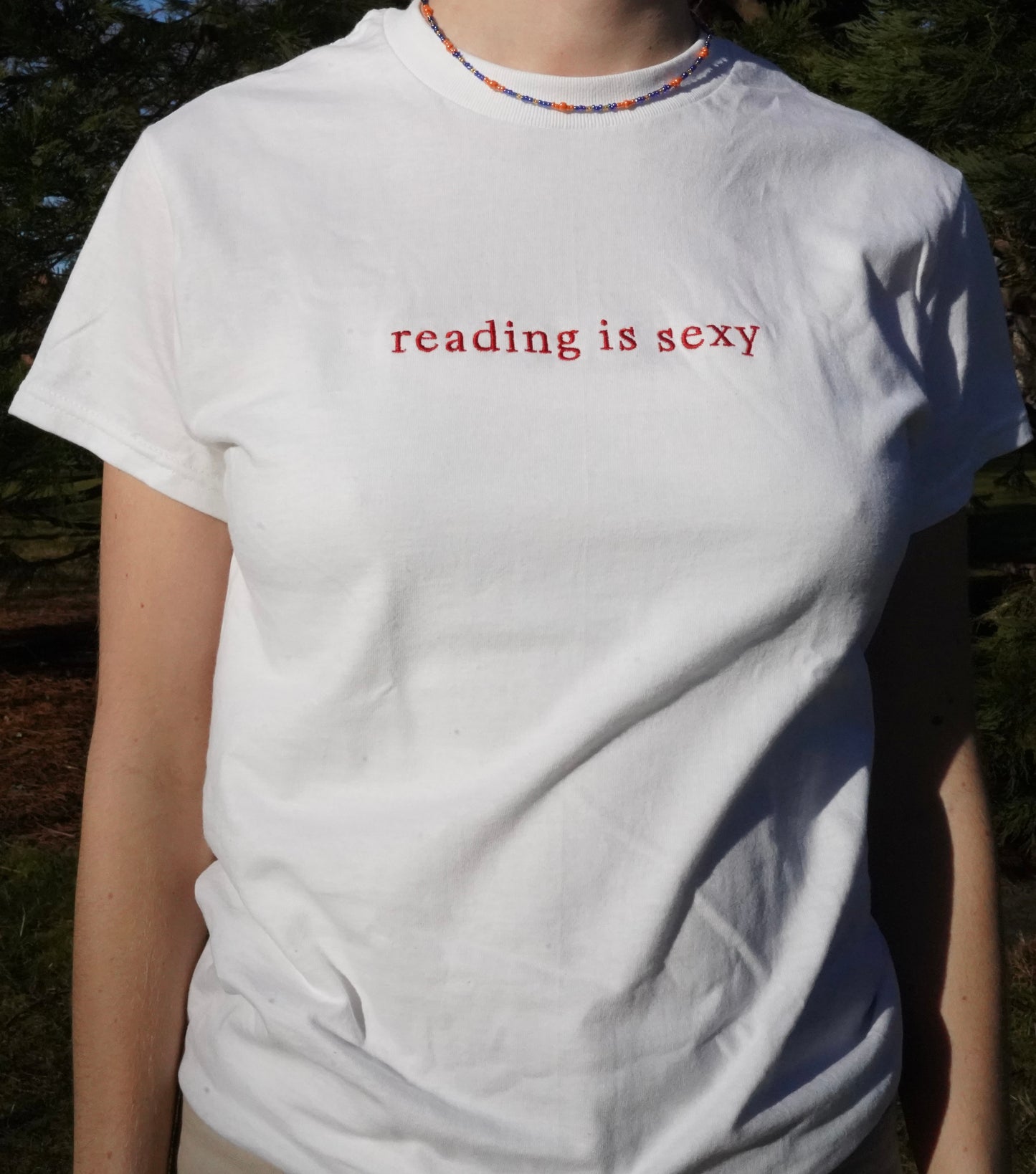 Reading Is Sexy — Embroidered Tee