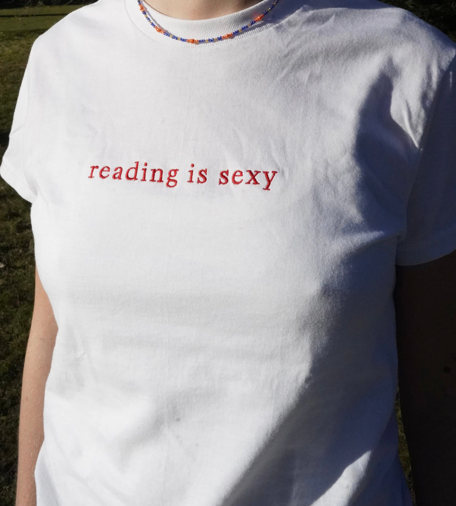 Reading is Sexy - Embroidered Tee