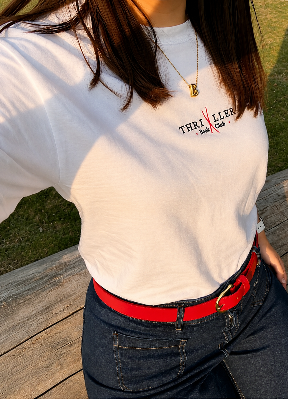 Thriller Book Club - Embroidered Tee