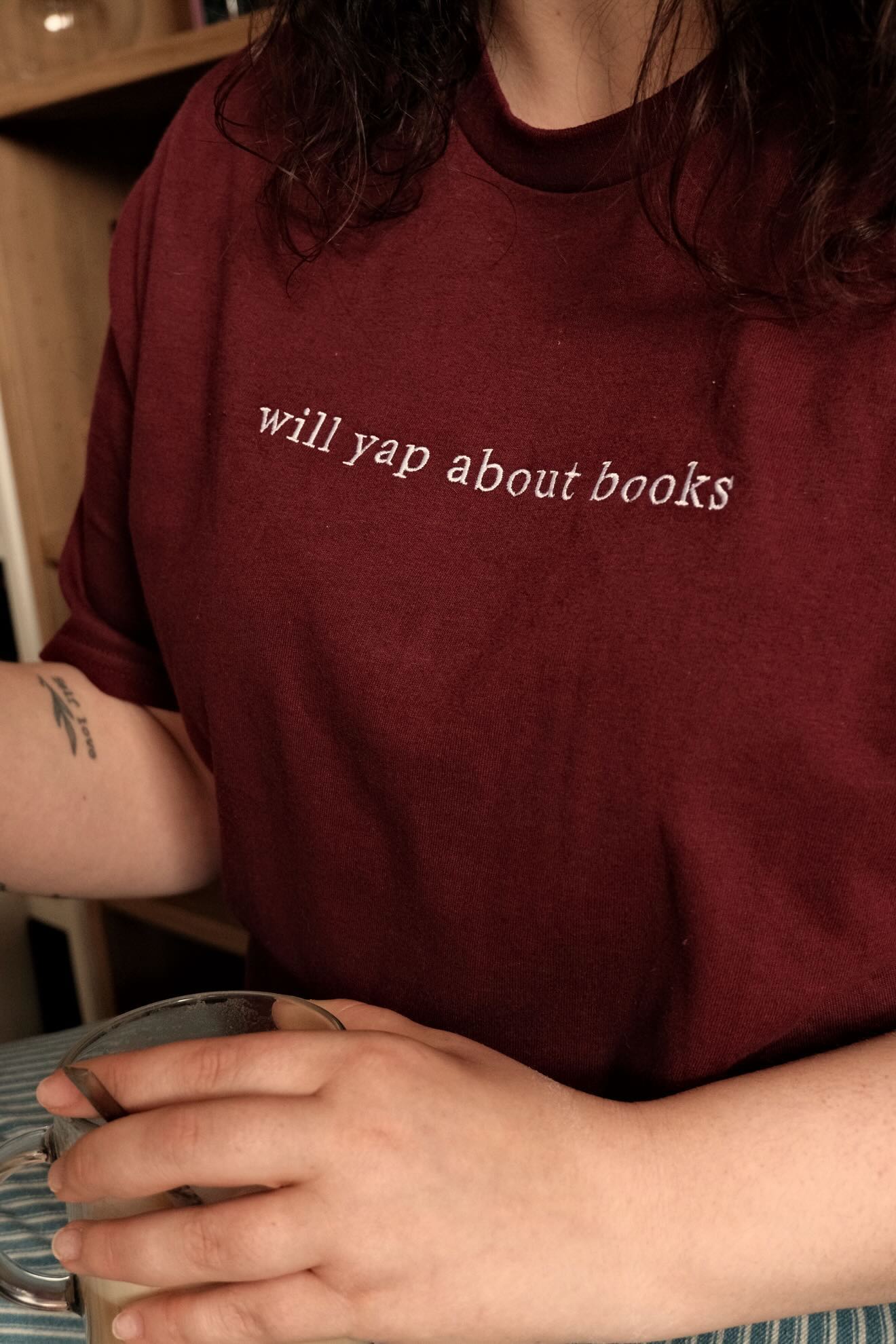 Will Yap About Books - Embroidered Tee